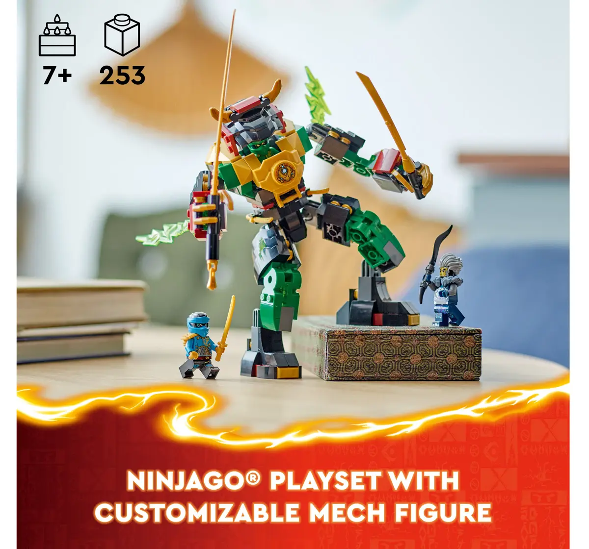 LEGO NINJAGO Lloyds Elemental Power Mech Toy 71817 253 Pieces