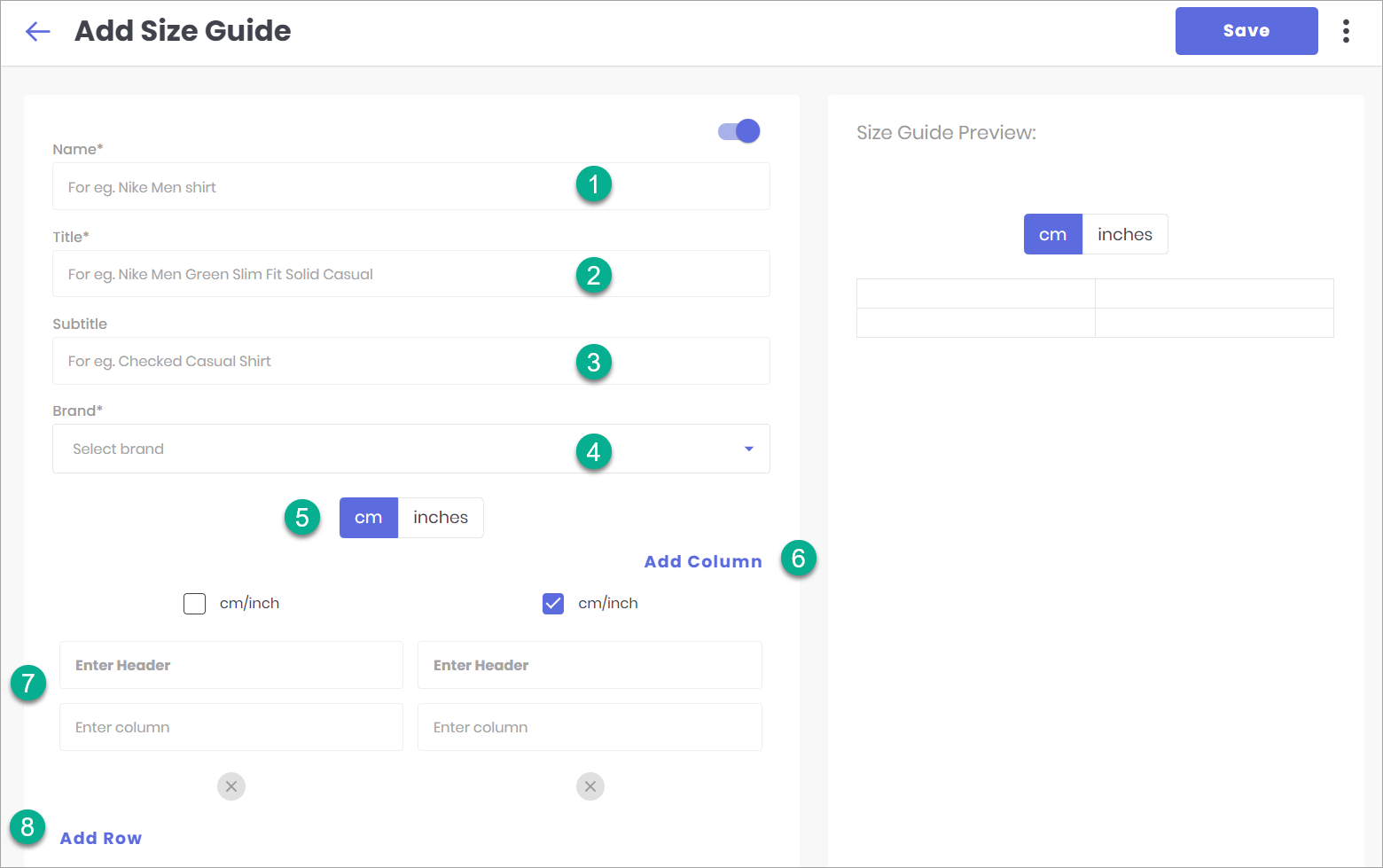 Size Guide  Fynd Platform Help Center