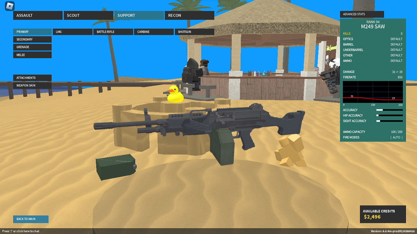 M249 SAW is now added to the main game..