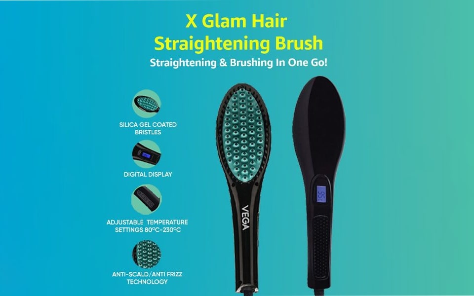 Buy Vega X Glam Hair Straightening Brush VHSB01 Online at Best Price