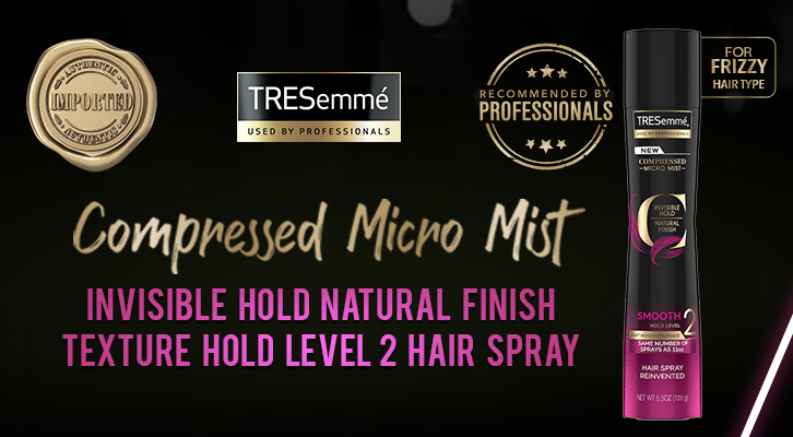 Tresemme Compressed Micro Mist Invisible Hold Natural Finish Extend Hold Level 2 Hair Spray 155g
