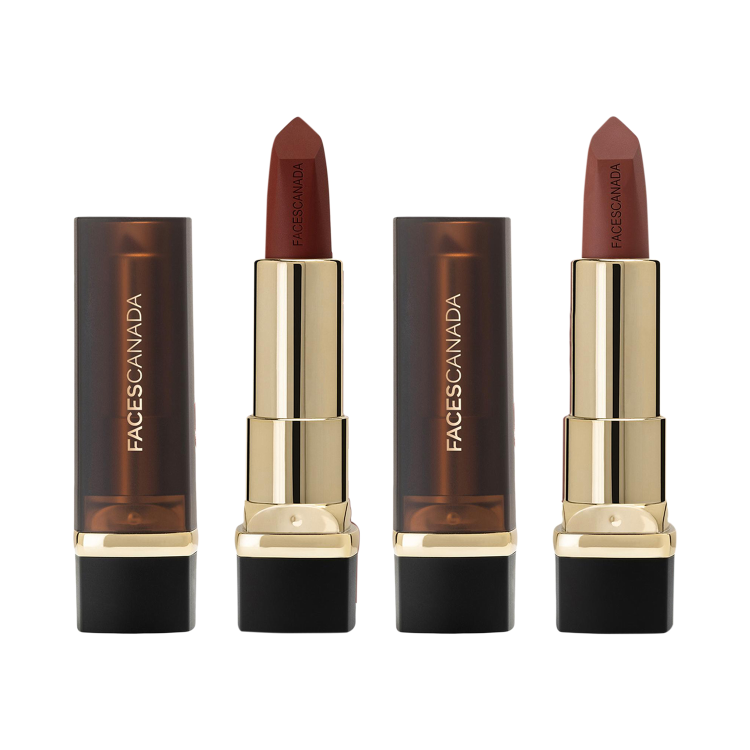 Faces Canada | Faces Canada Comfy Matte Creme Lipstick Combo - Don’t You Mind 09 + Nuts About You 13 (Pack of 2)