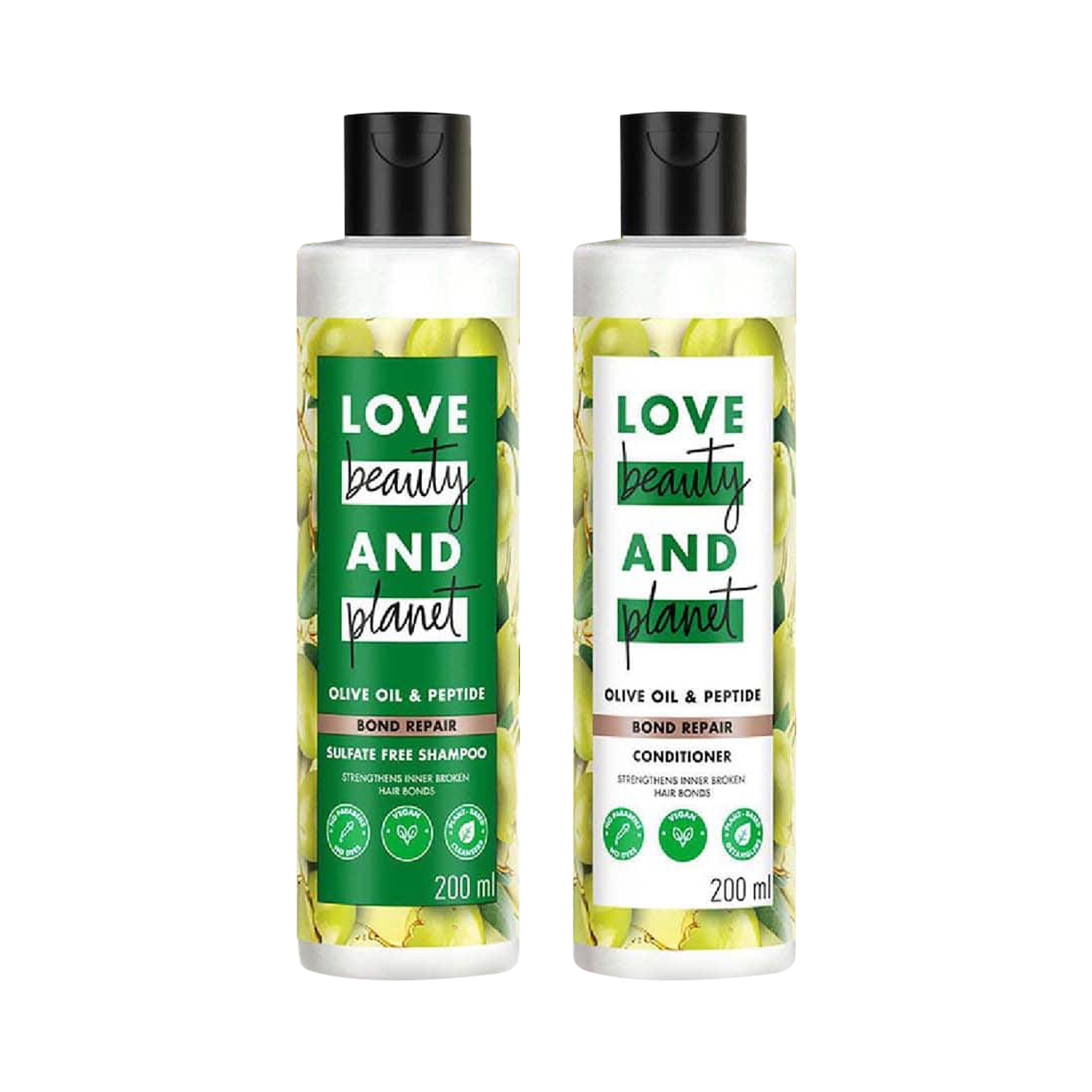 LOVE beauty AND planet | LOVE beauty AND planet Olive Oil & Peptide Bond Repair Shampoo & Conditioner