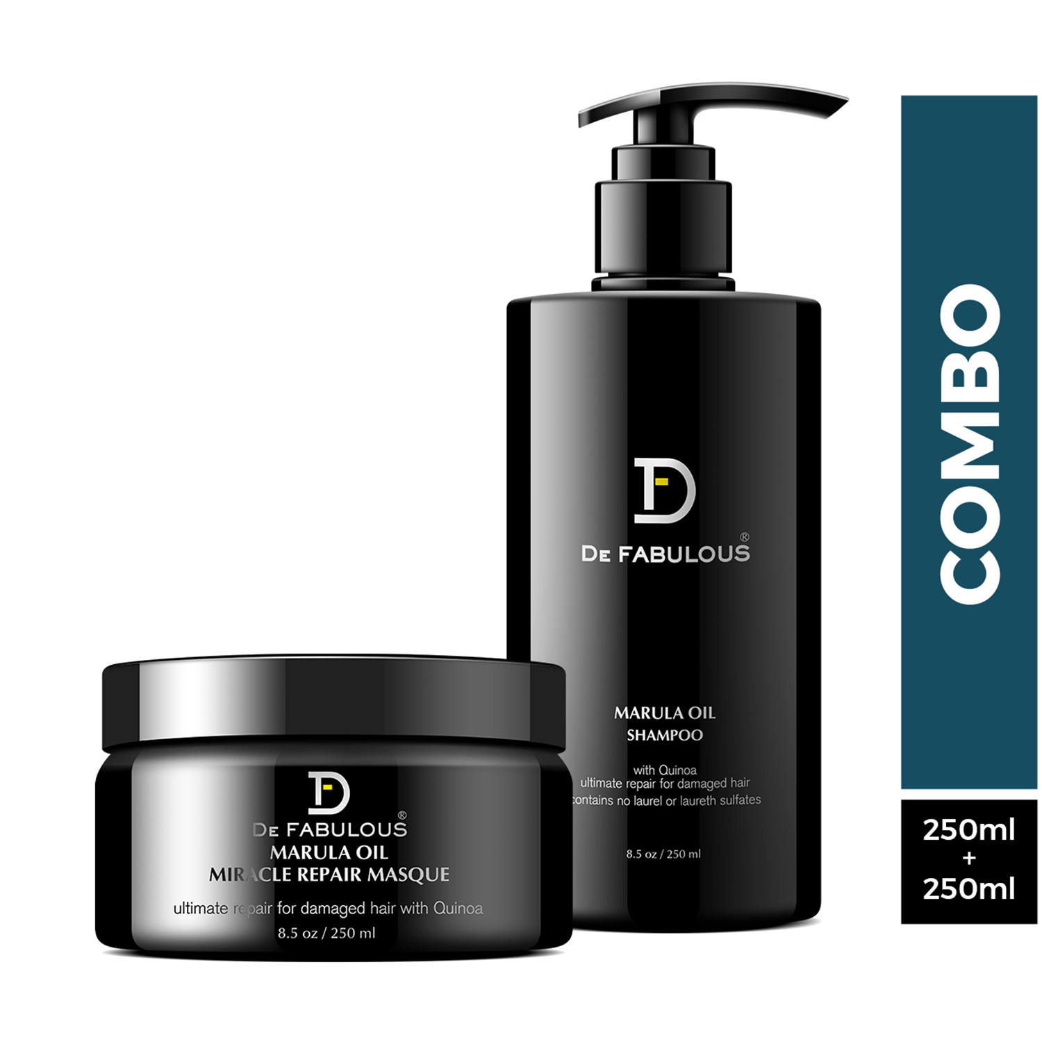 De Fabulous | De Fabulous Marula Oil Shampoo and Masque - (250ml) Combo