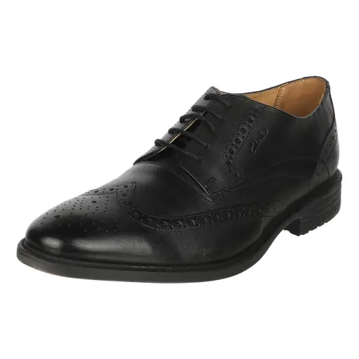 Buy Clarks Quinwood Wing Black Leather for Men Online | Clarks Shoes India