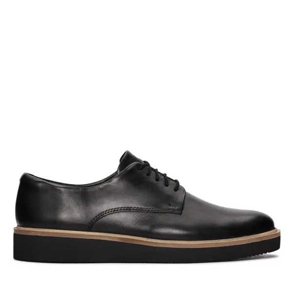 Glickly Derby Black Leather