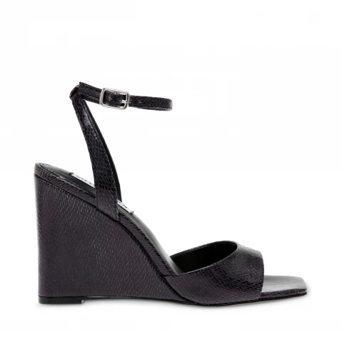 Madden Girl Wesley Platform Wedge Sandals for Women in Black | WESLEY- –  Glik's
