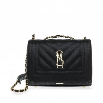 Steve Madden buckle opening bag with chain detail in blue