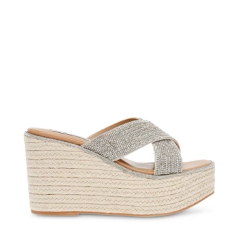 Calvin Klein Women's Elory Espadrille Wedge Dress Sandals In Light Gray  Suede | ModeSens