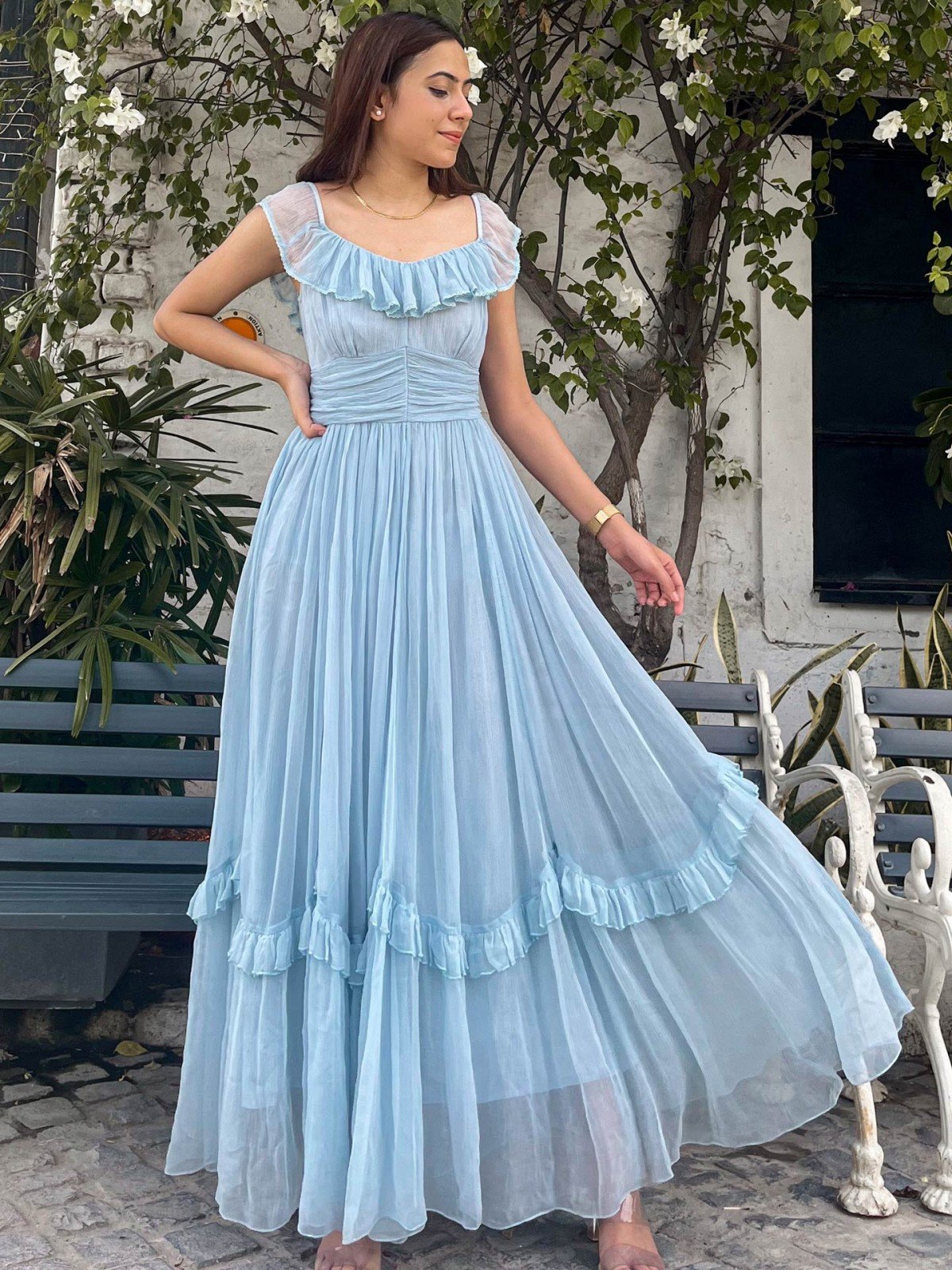 Powder blue gown best sale