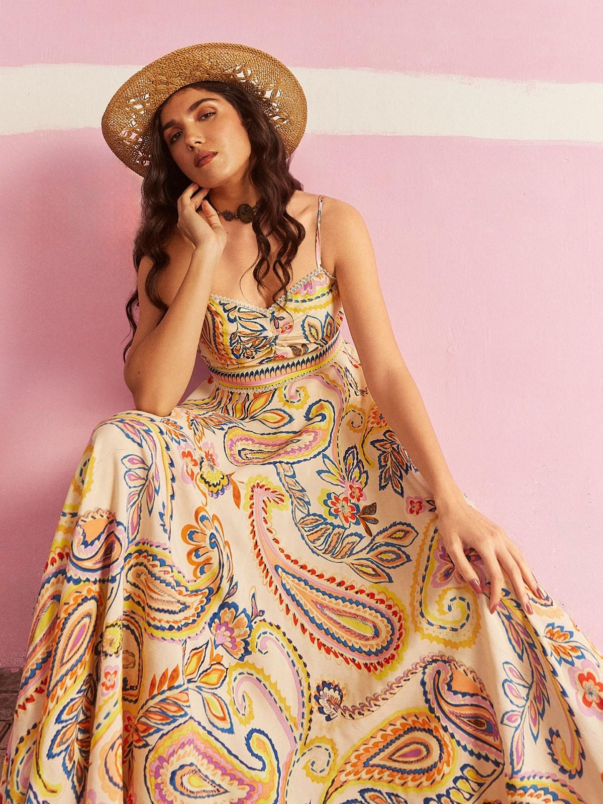 Ecru Lorena Long Dress
