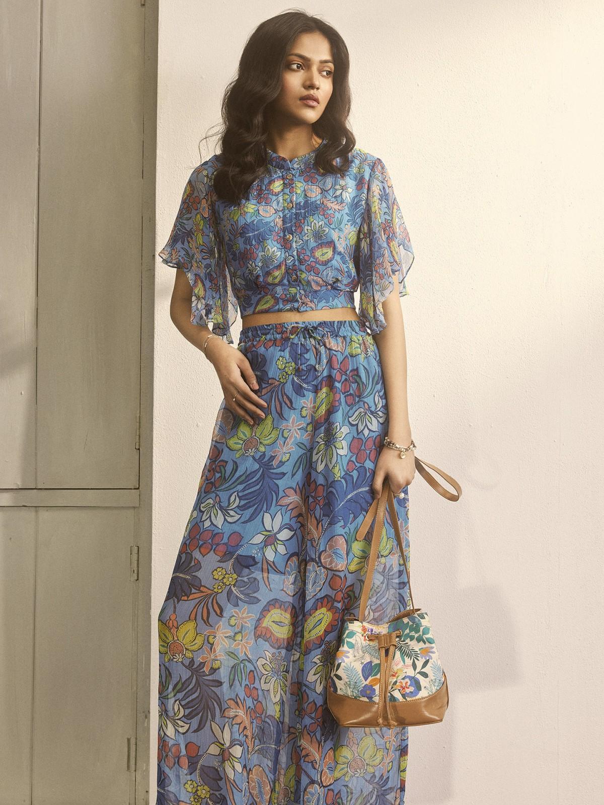 Blue Sherry Co-Ord Set