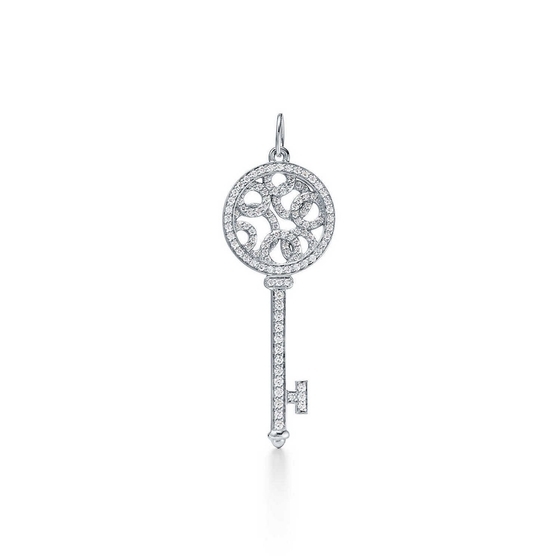 Best Tiffany Keys Petals Key Pendant Platinum For Tiffany & Co