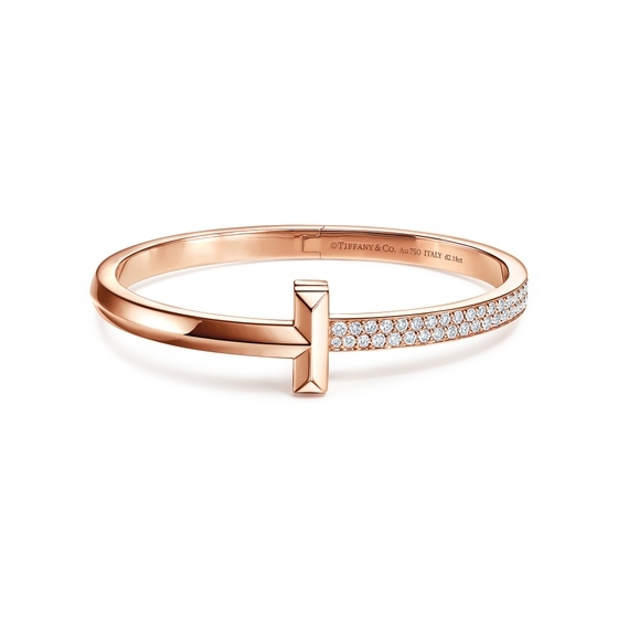 T1 Wide Diamond Hinged Bangle