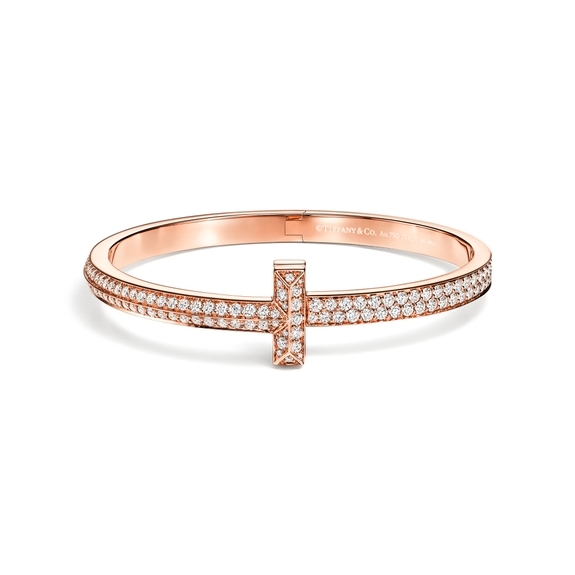 T1 Wide Diamond Hinged Bangle