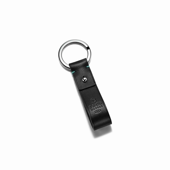 Tiffany 1837™Makers Key Fob in Black Smooth Leather