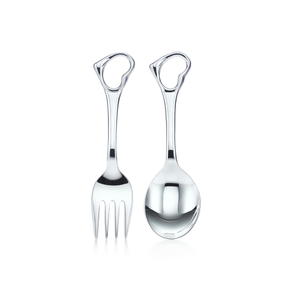 Open Heart Fork and Spoon Baby Set