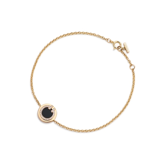 Diamond and Black Onyx Circle Bracelet