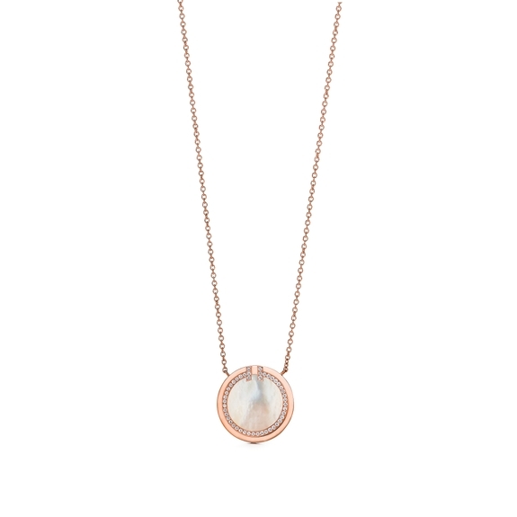 Diamond and Mother-of-pearl Circle Pendant