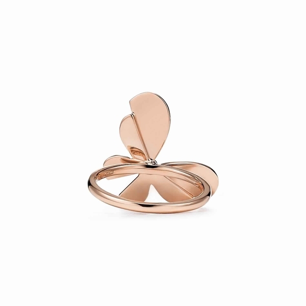 Butterfly Ring in 18k Rose Gold and Sterling Silver