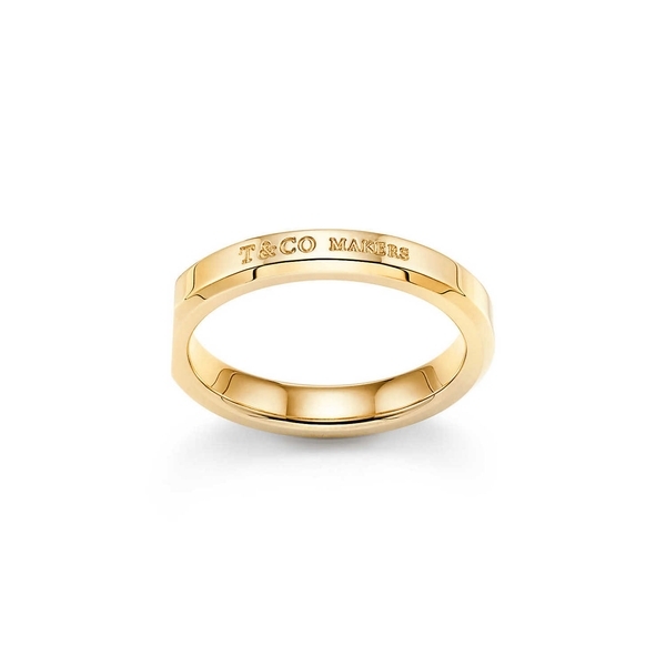 Makers Narrow Slice Ring in 18k Gold