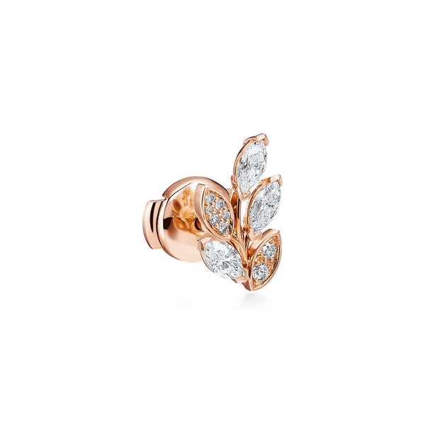 Diamond Branch Earrings in 18k Rose Gold