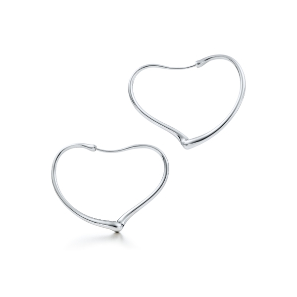 Open Heart Hoop Earrings