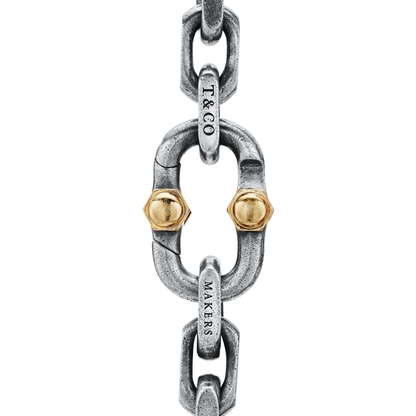 Makers Heritage Edition Wide Chain Bracelet in Sterling Silver and 18k Gold