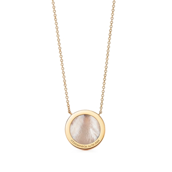 Diamond and Mother-of-pearl Circle Pendant