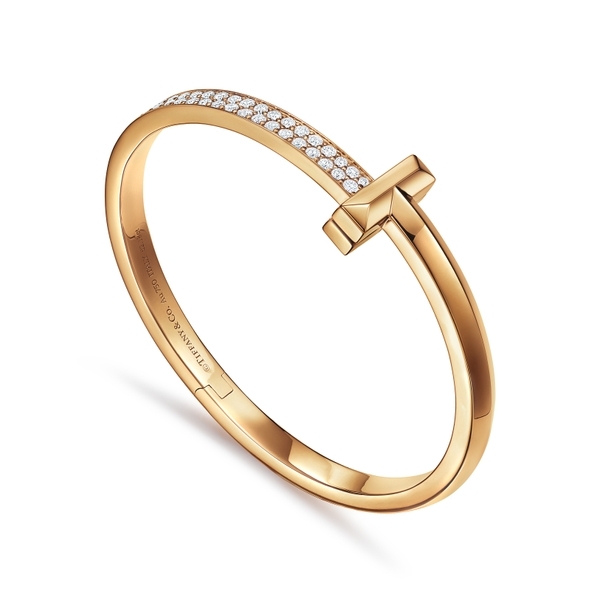 T1 Wide Diamond Hinged Bangle