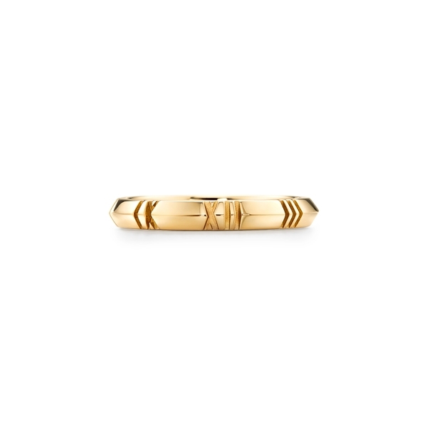 X Closed Narrow Ring in Yellow Gold, 3 mm Wide