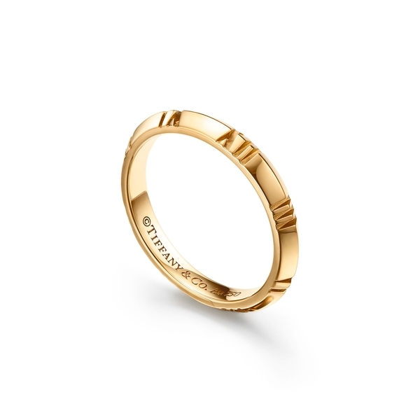 X Closed Narrow Ring in Yellow Gold, 3 mm Wide