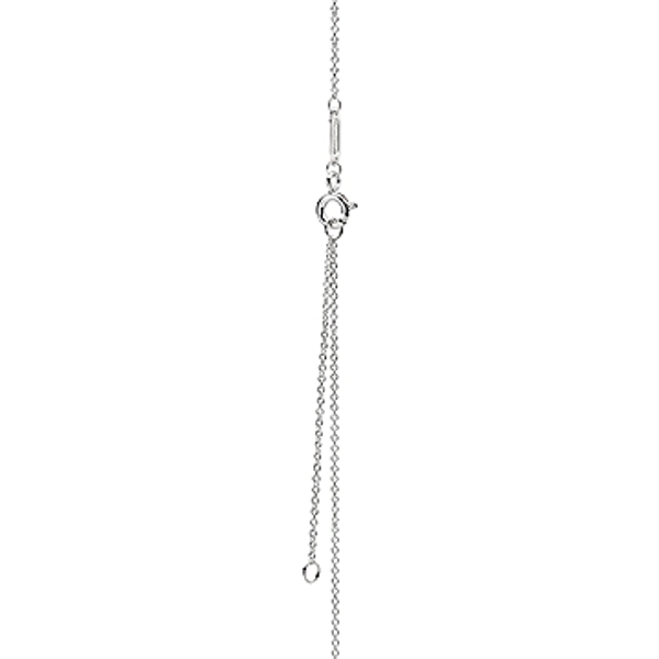 Heart Tag Pendant in Sterling Silver with a Diamond, Mini