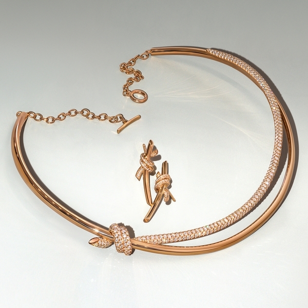 Earrings in Rose Gold with Diamonds