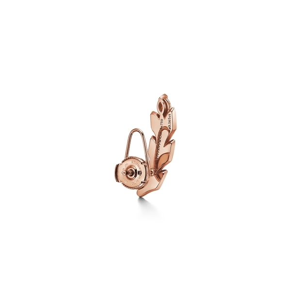 Vine Climber Earrings in Rose Gold with Diamonds