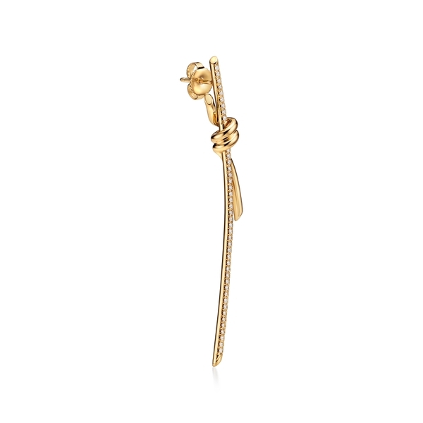 Drop Earrings in Yellow Gold with Diamonds
