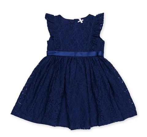 H By Hamleys Short sleeves Cotton Dress Pack of 1 Girls Blue