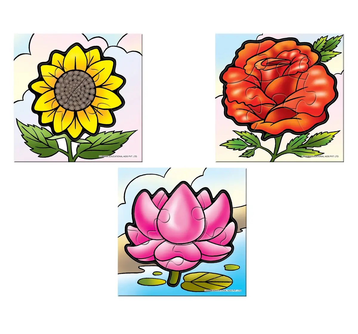 Frank Flowers Floor Puzzles Multicolor 3Y+