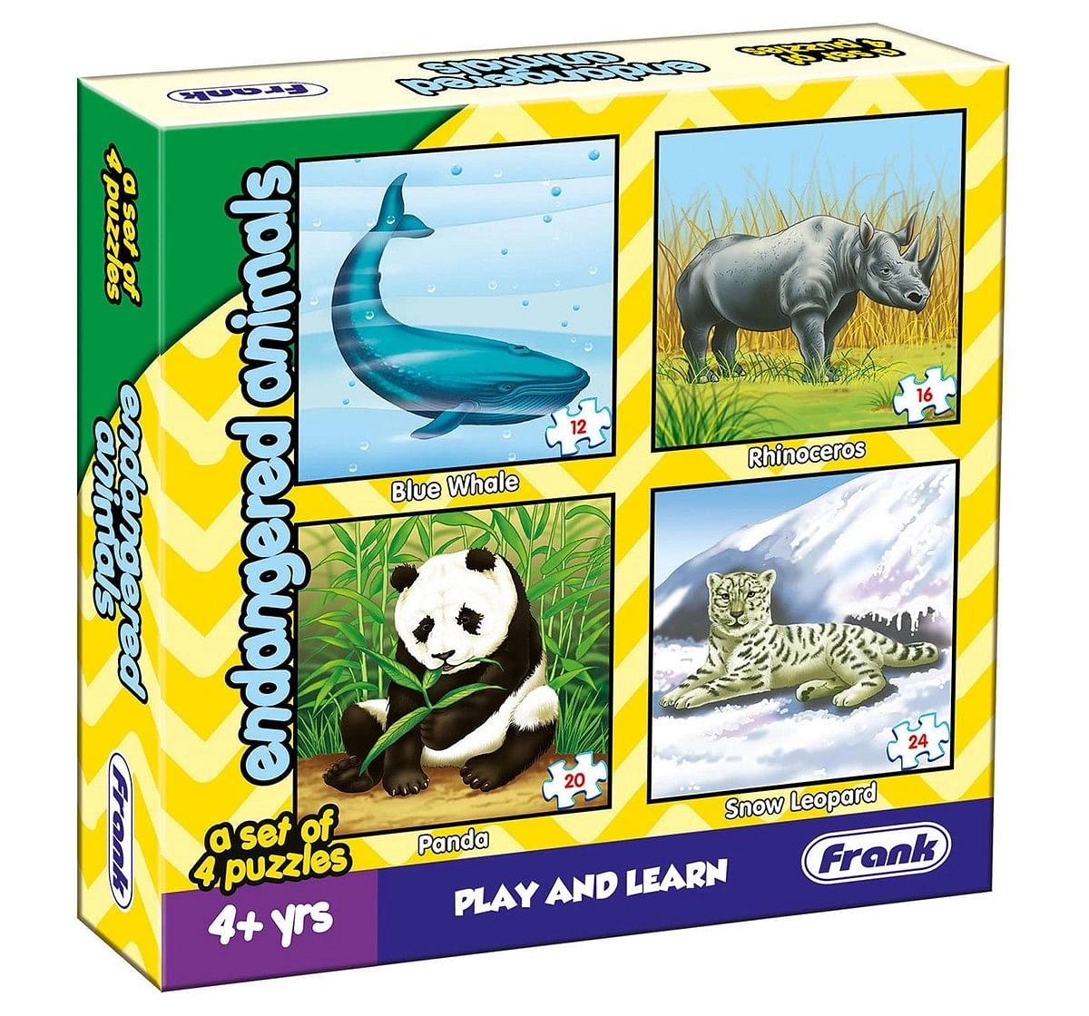 Frank Endangered Animals Puzzles for Kids age 4Y+ 