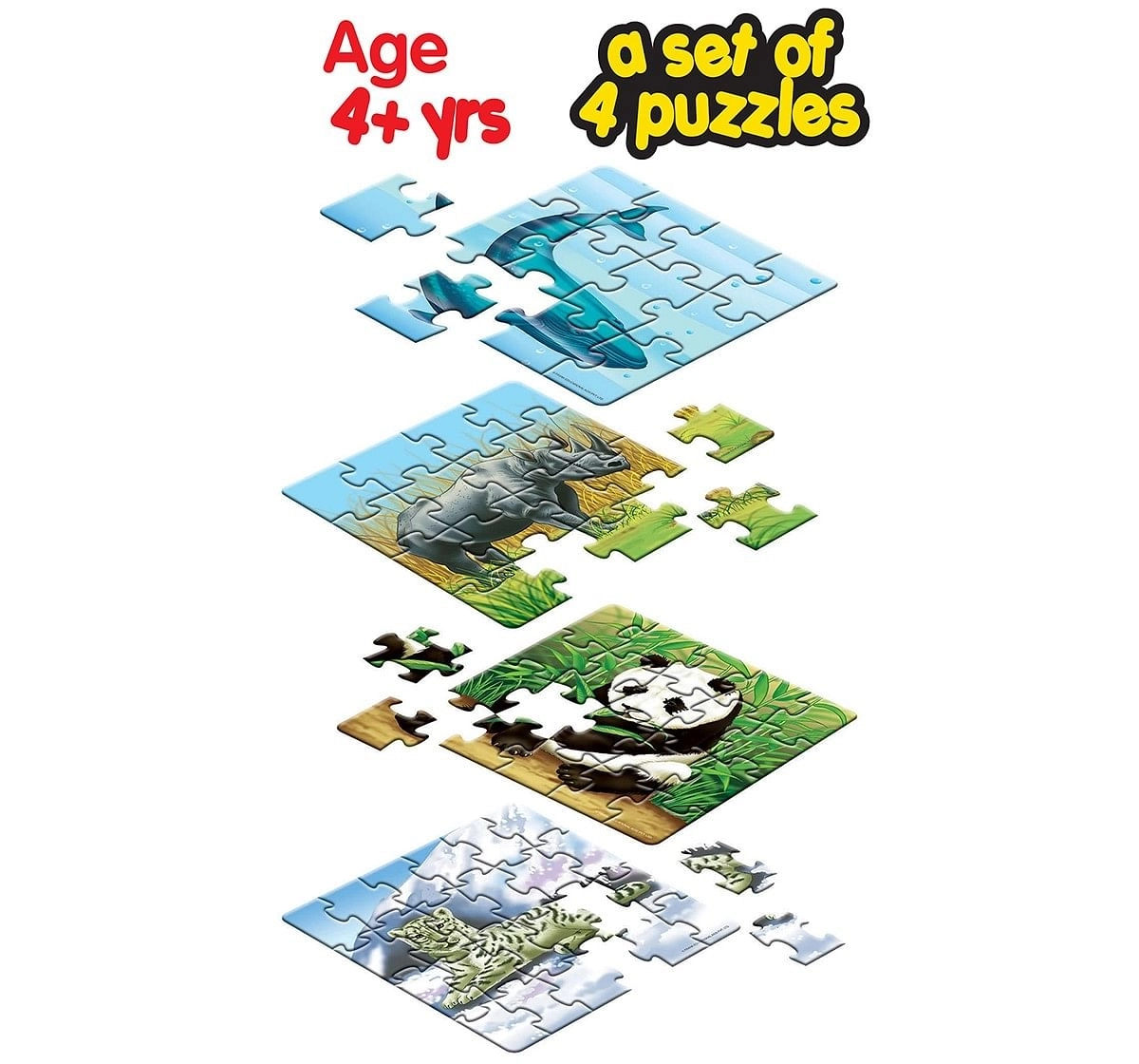 Frank Endangered Animals Puzzles for Kids age 4Y+ 