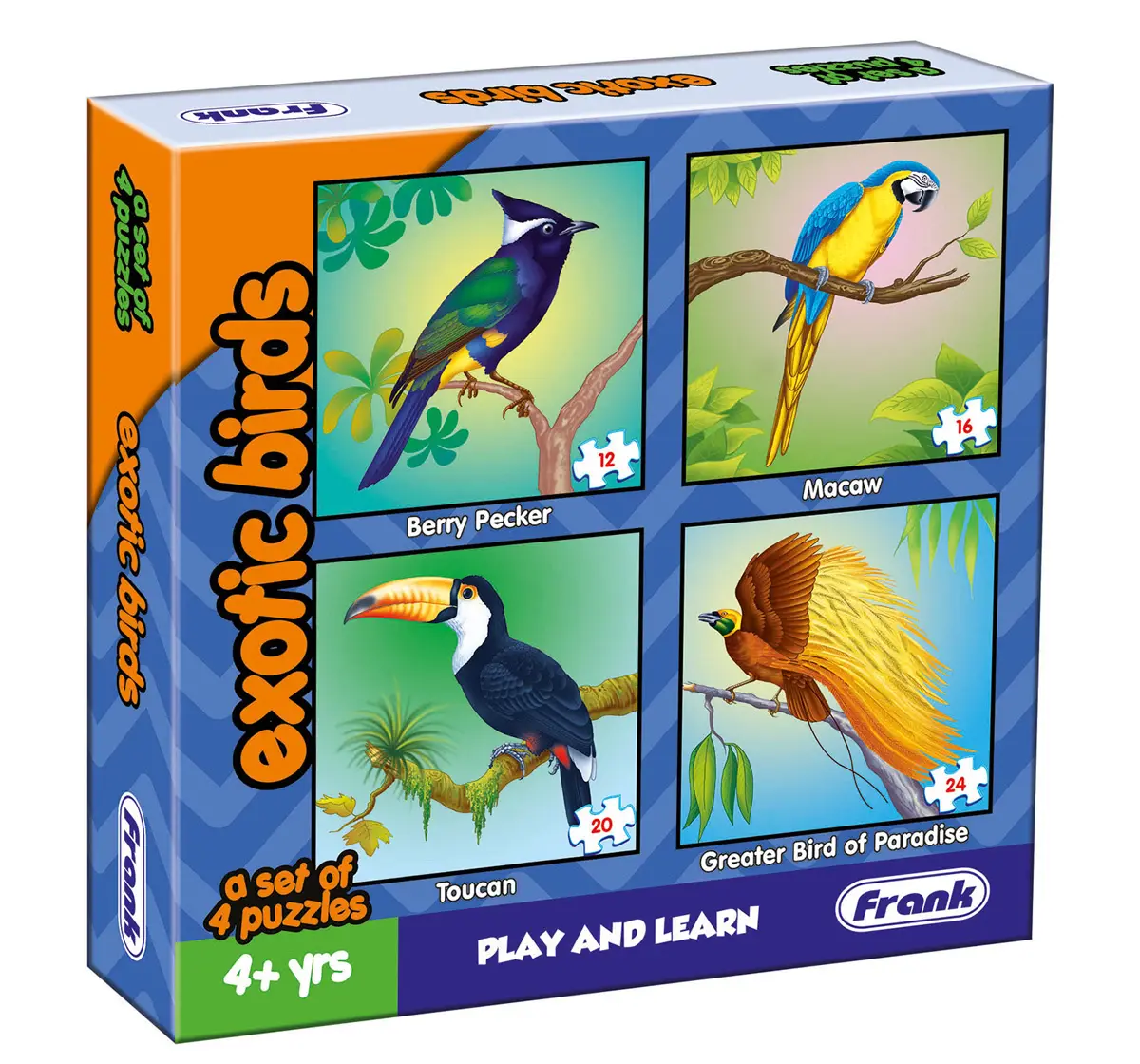 Frank Exotic Birds Floor Puzzles Multicolor 4Y+