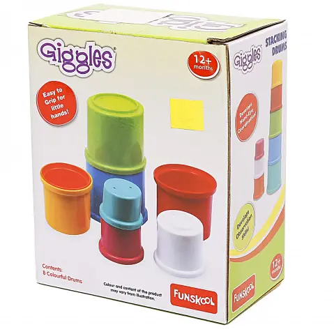 Giggles Stacking Drums, 12M+, Multicolour