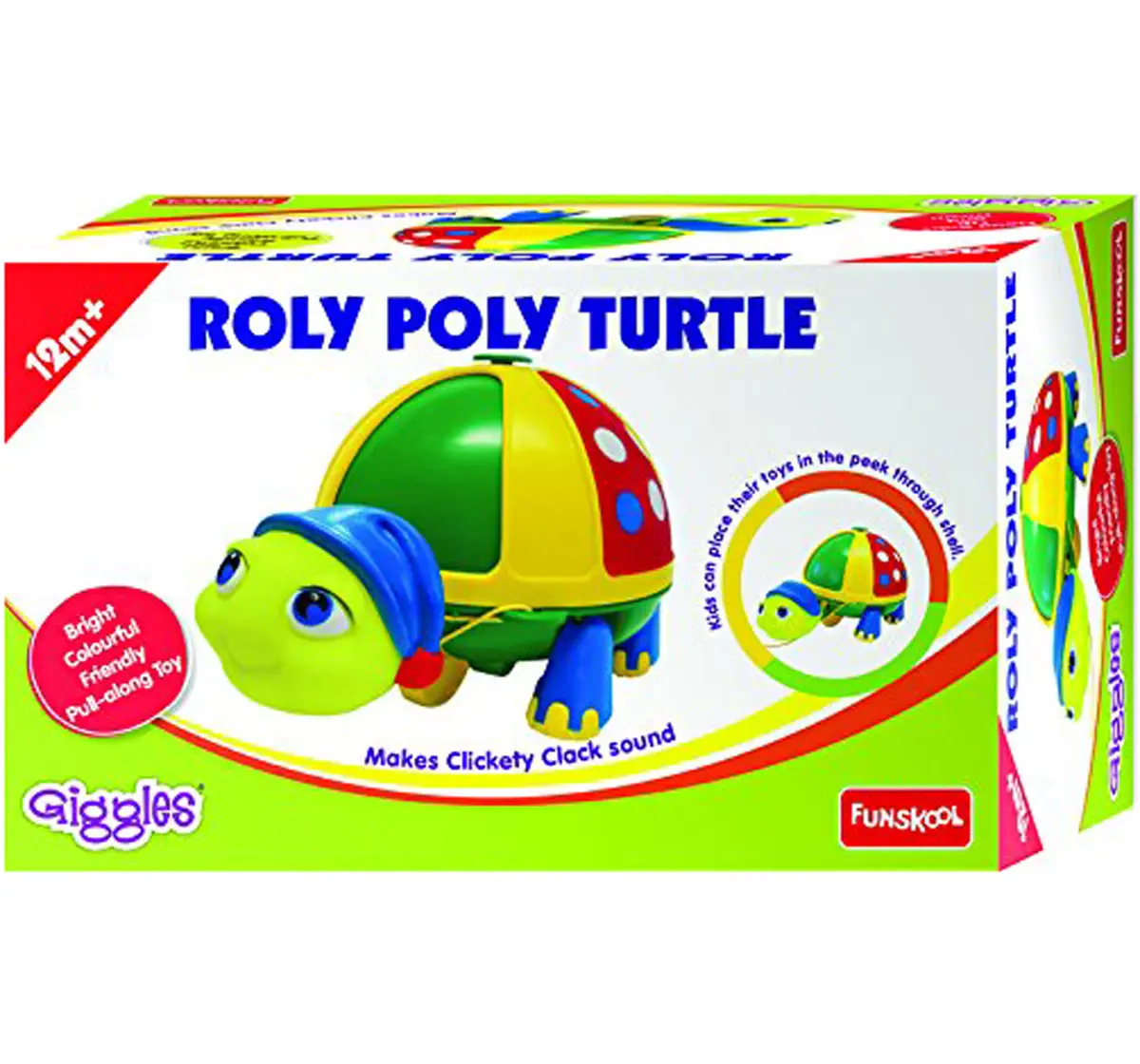 Funskool Roly Poly Turtle Plastic Multicolour 12M+