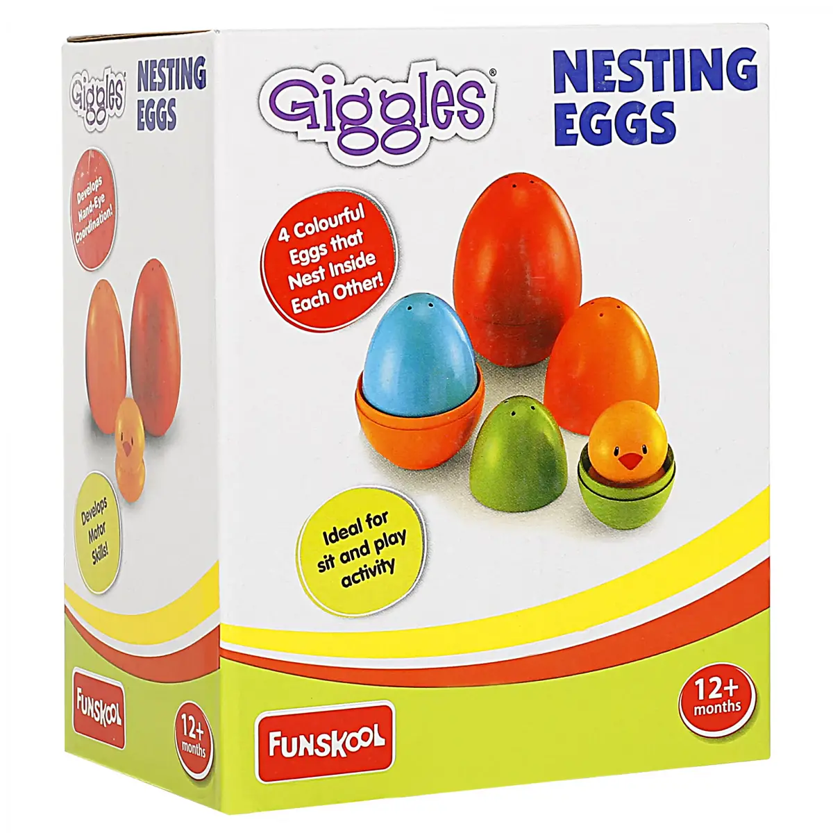 Funskool Giggles Nesting Eggs, 12M+, Multicolour