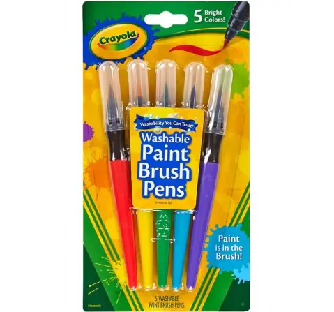 Crayola Paint Brush Pens, Classic, 5 pieces, 3Y+