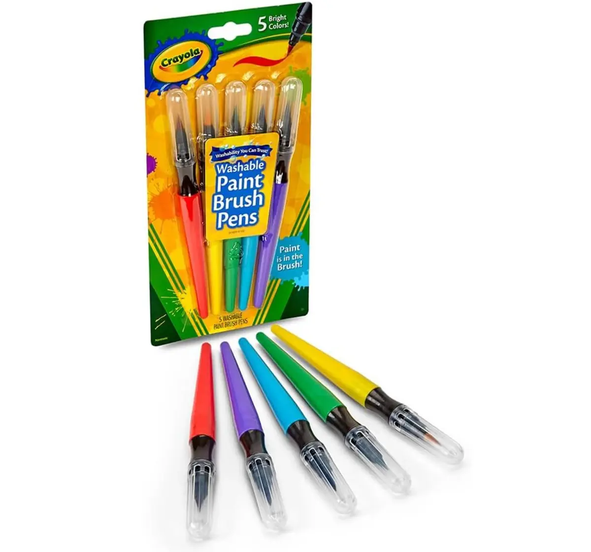 Crayola Paint Brush Pens, Classic, 5 pieces, 3Y+