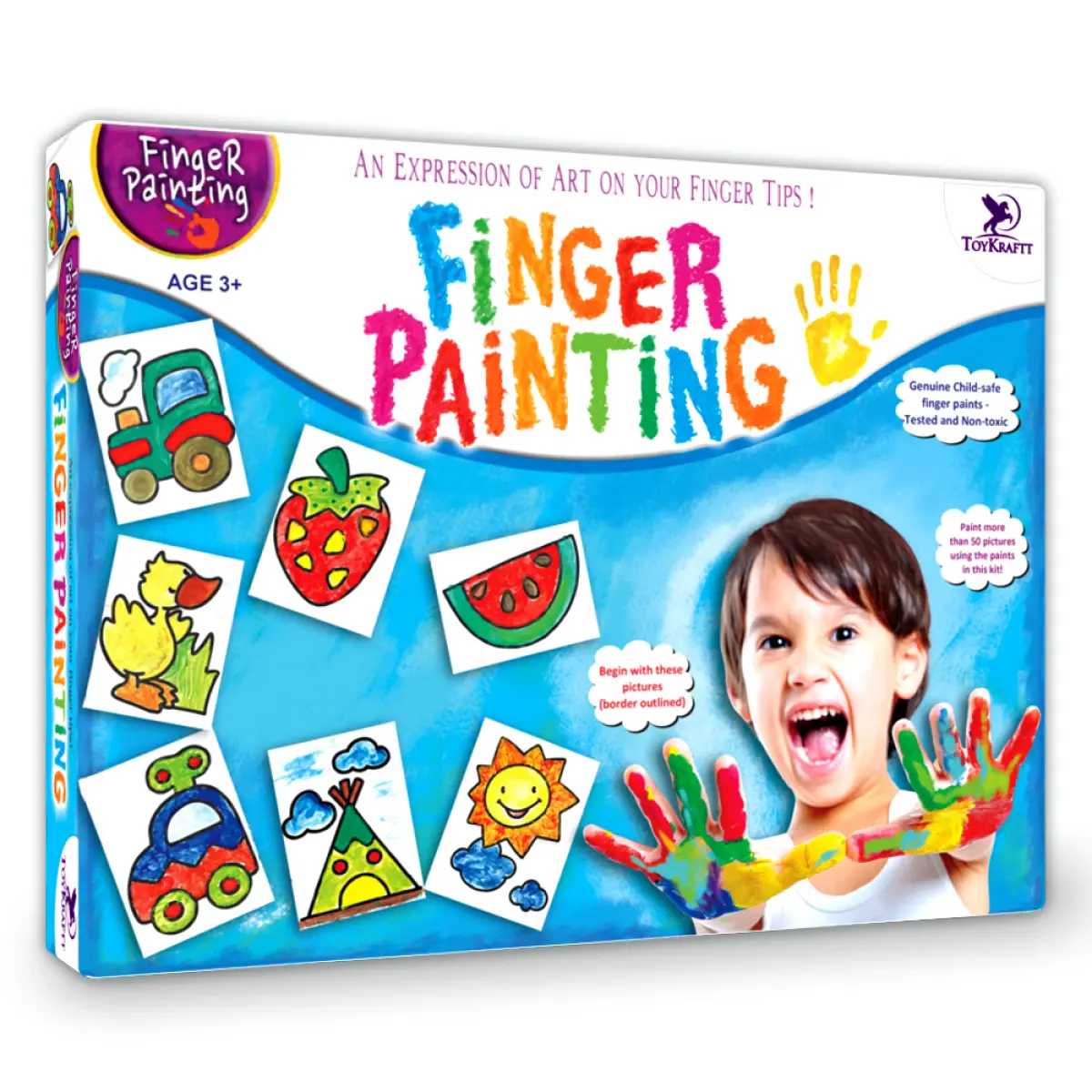 Toykraftt Finger Painting Art Activity Kit Multicolour 3Y   490589275 1 2825.webp