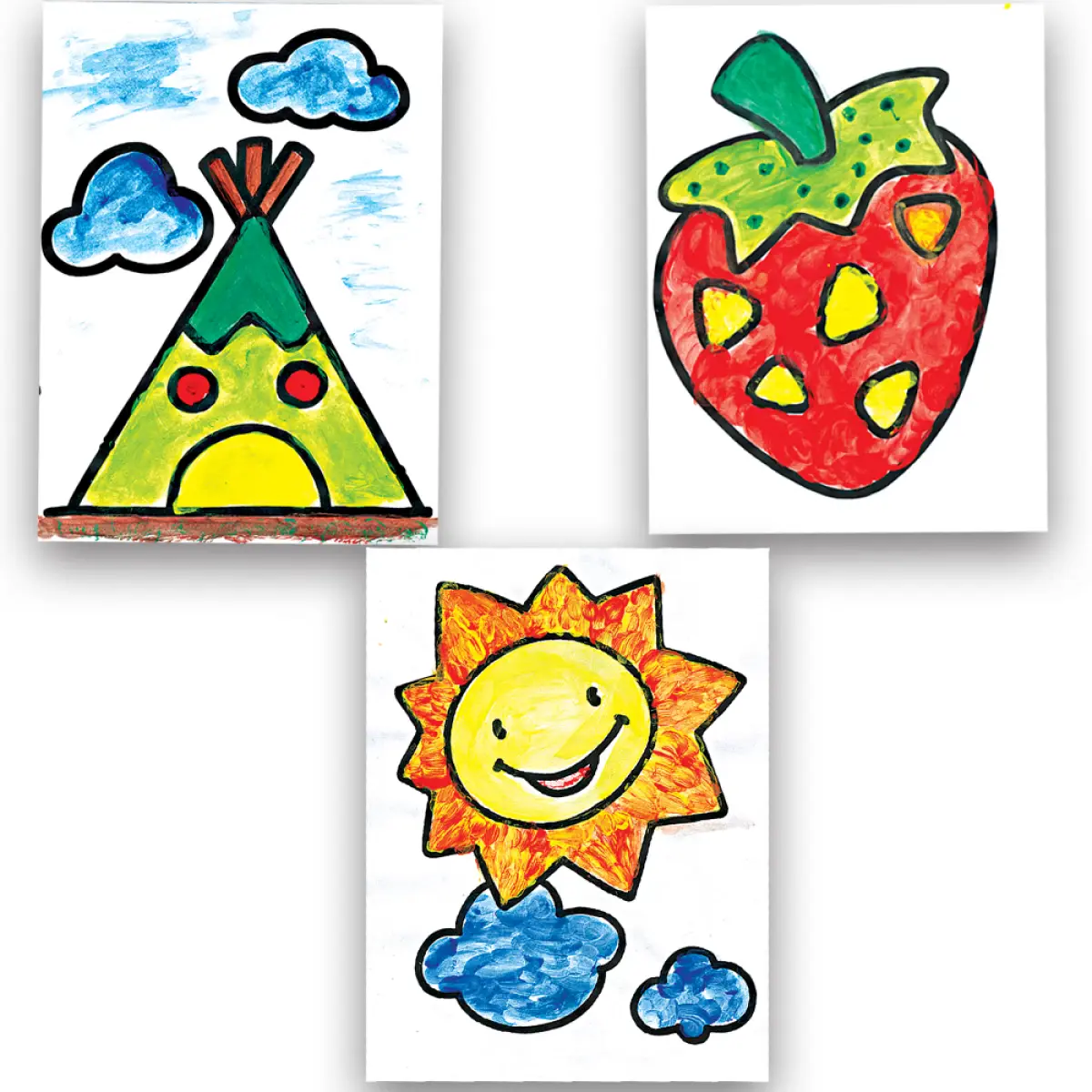 Toykraftt Finger Painting Art Activity Kit Multicolour, 3Y+