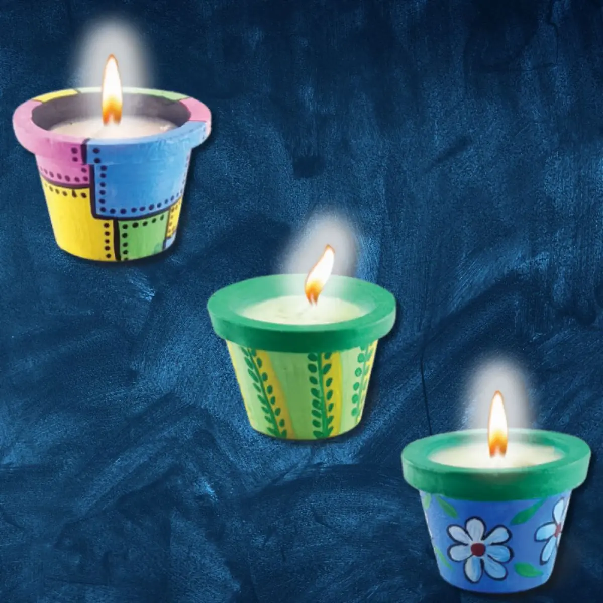 Toykraftt Pot Painting Kit Candle Making Kit from Pretty Pots Pack of 1 Multicolour, 8Y+