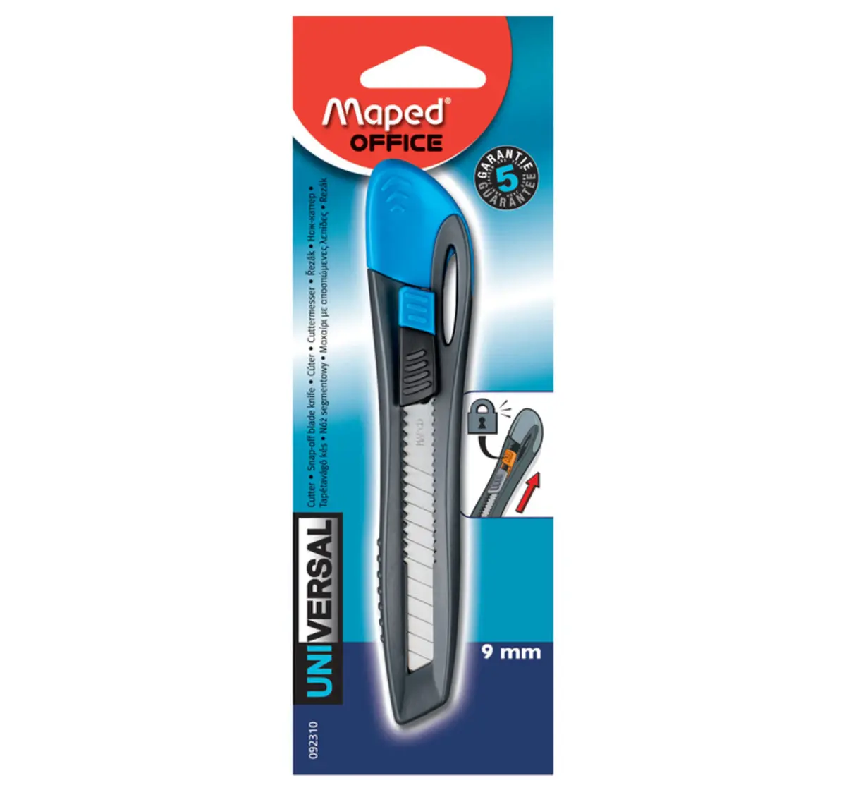 Maped Universal Cutter 9mm - Assorted, 7Y+ (Multicolour)